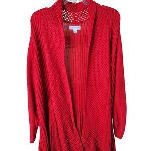 Kim Rogers Knitted Curvy Cardigan Full Sleeve Sweater 1X